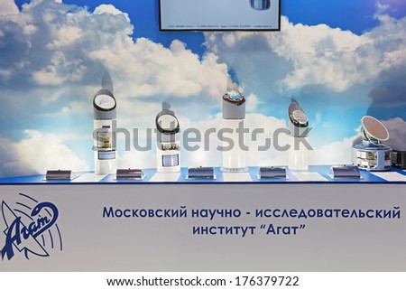ZHUKOVSKY, RUSSIA - AUG 29, 2013: Radar seekers Moscow research Institute \