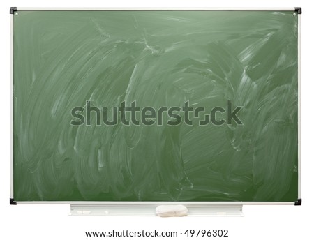 Empty school board, isolated on the white