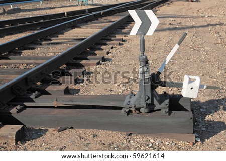 Railway switch and railway rails