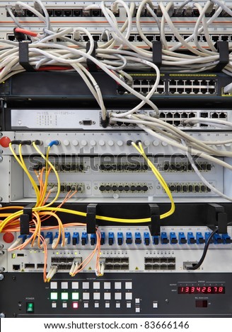 The server rack, network equipment