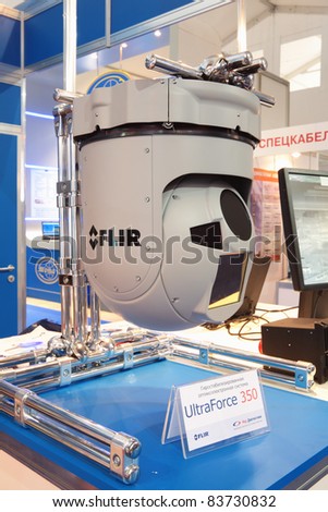 MOSCOW, RUSSIA - AUG 19: Optoelectronic system Ultra Force 350 at the International Aviation and Space salon MAKS on Aug, 19, 2011 at Zhukovsky, Russia