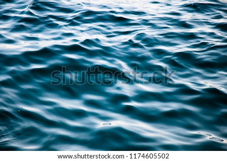 Detail of wavy deep sea water in tension before the storm