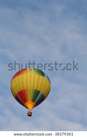Hot air balloon on a summer evening