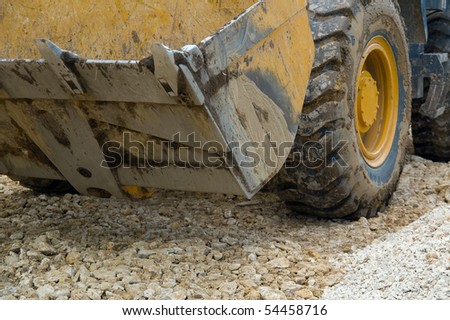 earth-moving machine. close-up
