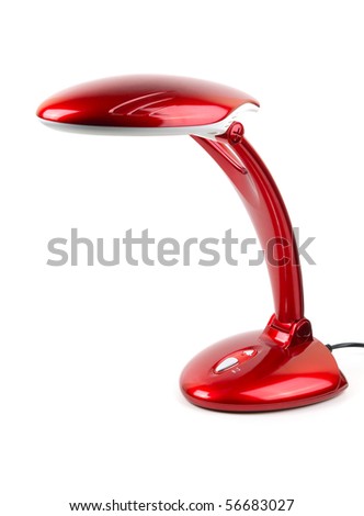 Lamps White on Red Modern Desk Lamp On A White Background Stock Photo 56683027