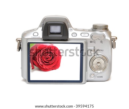 Digital Camera (included path) isolated on white