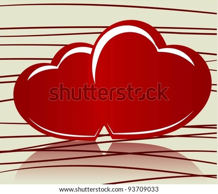 stock vector valentine card with heart love and wedding background
