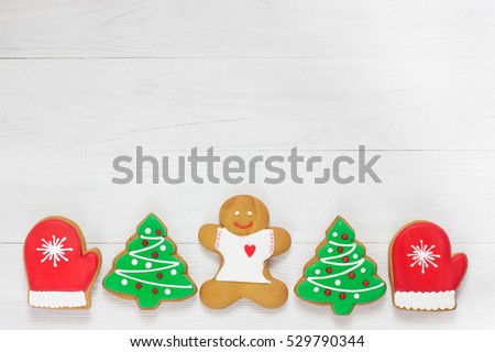Happy New Year and Merry Christmas gingerbread