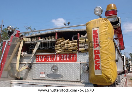 The back of a fire truck