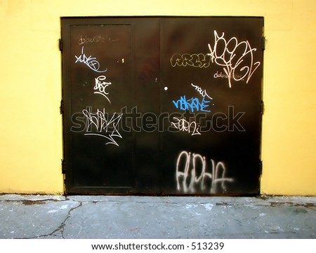 Graffiti Doors on Loading Dock