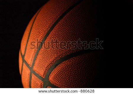 Basketball textures highlighted on black