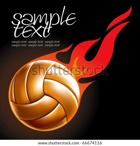 Volleyball Ball Set 4 Fire Ball Vector Drawing Volleyball Ball Set 4 Fire Ball Vector Drawing