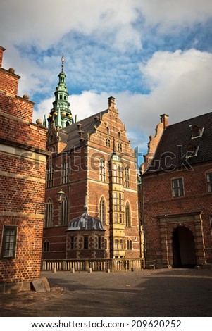 Frederiksborg slot old residence of danish kings in Hilleroed, Denmark