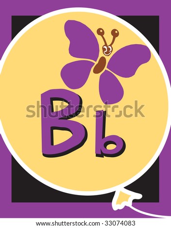 Flash Card Letter B Nouns. See Whole Alphabet In My Series! Stock ...