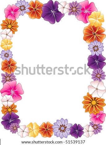 Vector Illustration Of A Flower Border. - 51539137 : Shutterstock