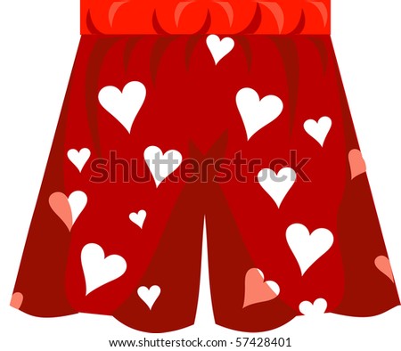 stock vector : Boxer Shorts Icon Vector for Valentine's day or love.