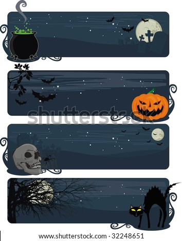 Halloween Banners Stock Vector Illustration 32248651 : Shutterstock