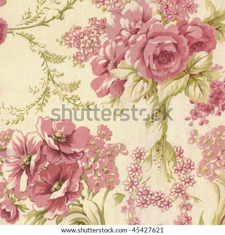 Cabbage rose fabric design