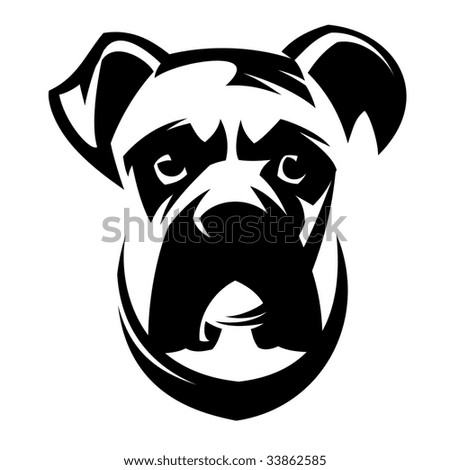 Dog Boxer Stock Vector Illustration 33862585 : Shutterstock
