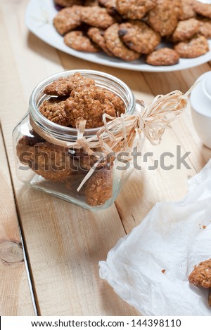 Photo of pot full of diet and healthy cookies