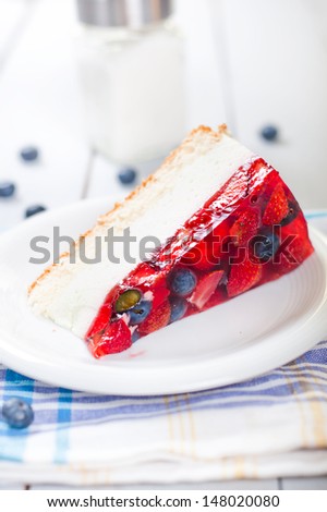 Photo of light and diet dessert made from fresh fruits