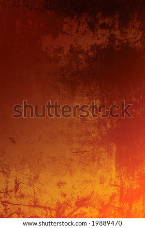 Textured Background -Metal Grunge, Orange & Red