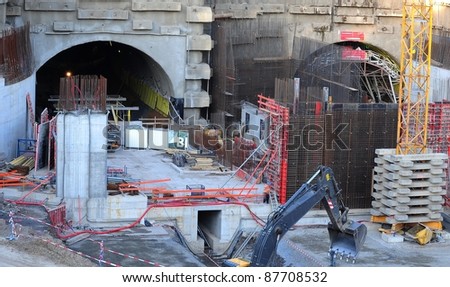 Tunnel construction site Blanka in Prague
