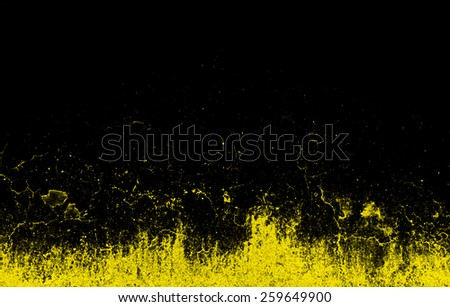 Dynamic Yellow Splashes on Black Background