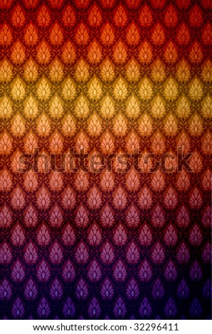 Colored Vintage Glamour Wallpaper