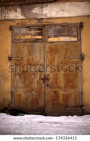 Old door  close-up image of ancient doors