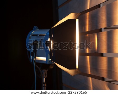 Studio Spotlight or Stage Light Metal clip on a tripod for lighting