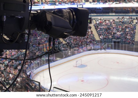 camera, TV broadcast hockey