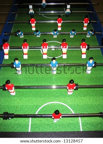 table soccer game with handles