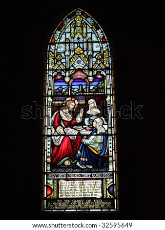 St. Andrew\'s Cathedral stained glass art -  Perth, Western Australia.