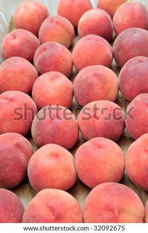 Tray of White Peaches