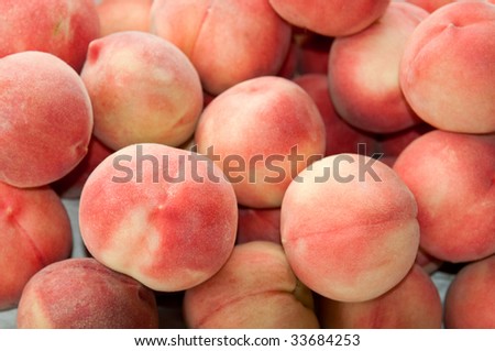 Closeup of Babcock White Peaches