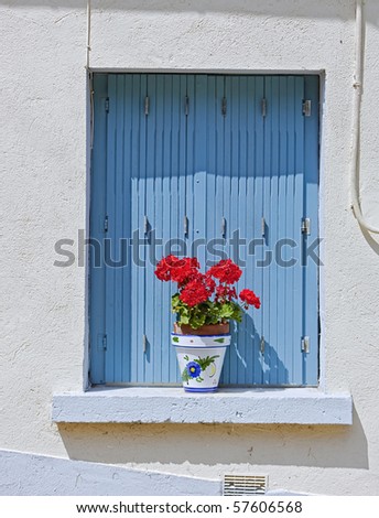 French blue shutters