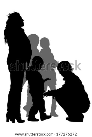 Families people with little child