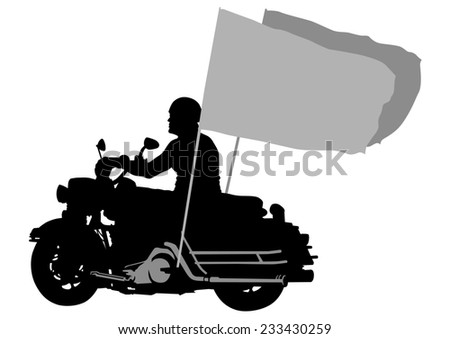 Motorcyclist in sportswear on white background