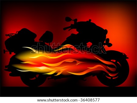 motorcycle new style flames