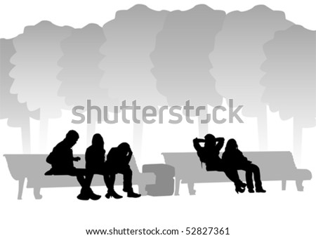 People On Benches