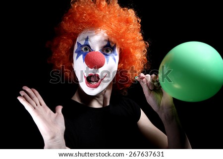 Clown with a balloon