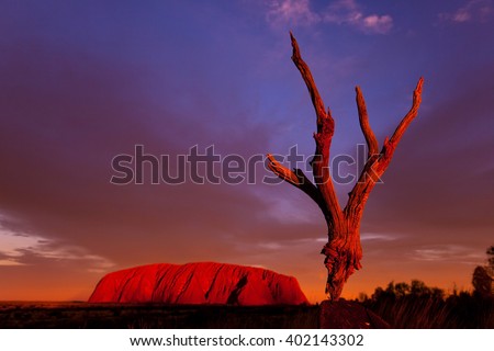 Uluru at sunset, Australia