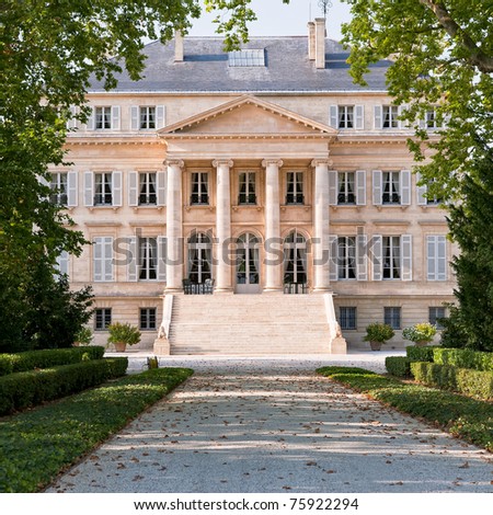 Chateau Margaux, a famous winery in Bordeaux, France