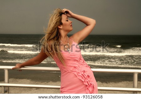 Escape to the ocean - Young lady looking at the ocean