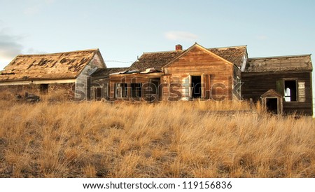 Abandoned Farm House in wheat country