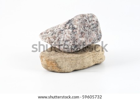hard rock stones isolated on white