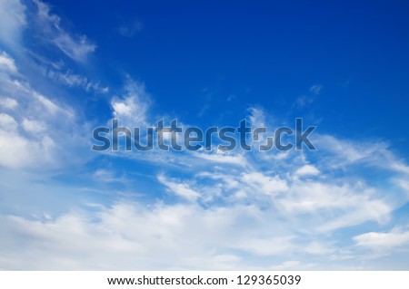 Sky Background With The Fluffy White Clouds