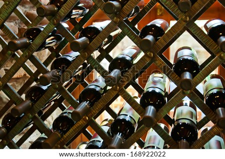 Wine Bottles In The Shop In Georgia