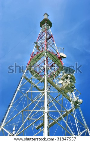 Tower for installation of aerials of cellular communication